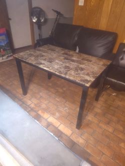 Modern, cultured marble table