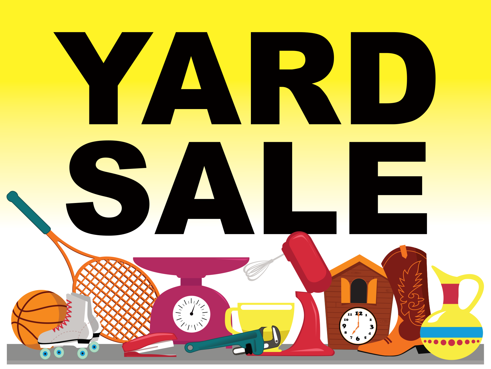Yard Sale. Baby Clothes, Games, Tools, Toys