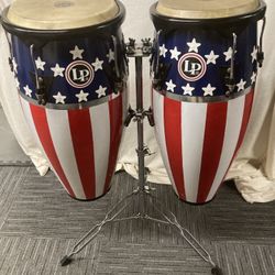 Tribute Flag Congas With Cases And Stands .