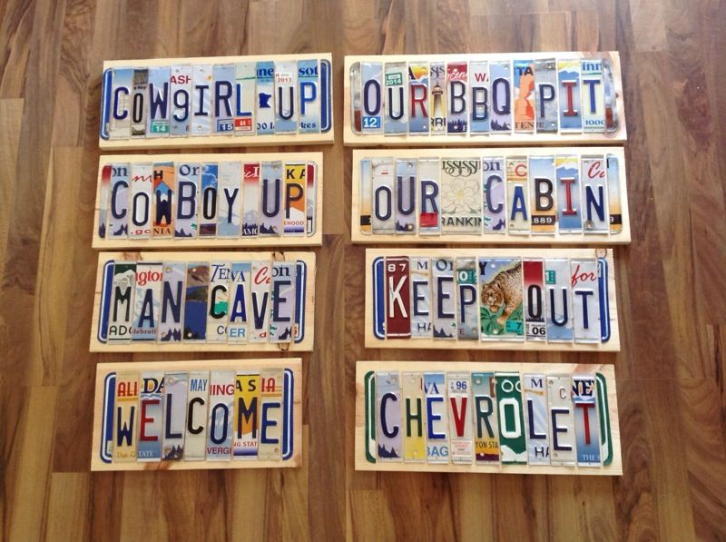 License plate signs!!