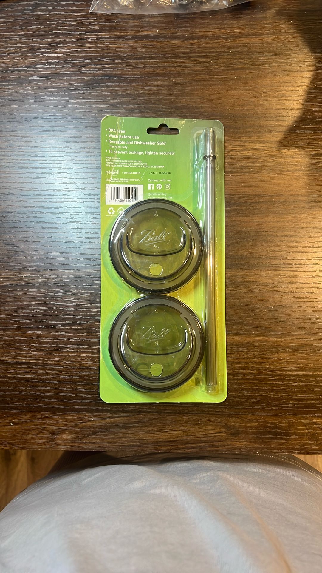 Mason Jar Lid And Straw