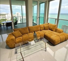 Sectional sofa amber plush couch large