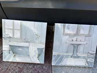 Bath Wall Hanging Pair