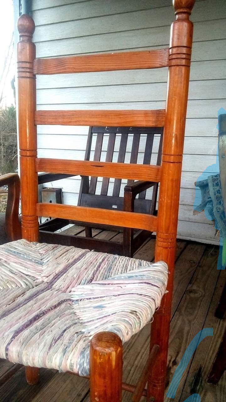 Antique Wooden Ladder Back chair 