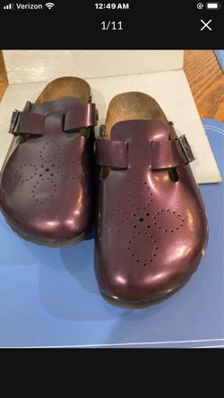 Néw Birkenstock Birki’s purple size 38 —-7-7.5 Womens or 5-5.5 men’s
