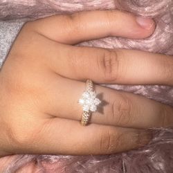 6.1/2 Size .925 K. Moissanite  Diamond All Silver 