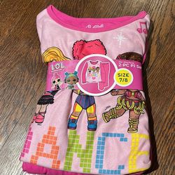 Girls Fleece Lol Pj Set New W/tags Size 7/8