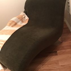 Lawrence furniture Hunter green chaise longe Italian