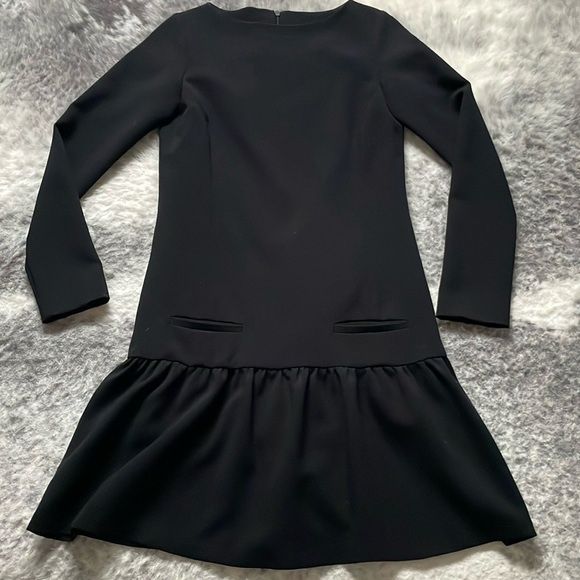 Stylish Black Flared Hem Dress