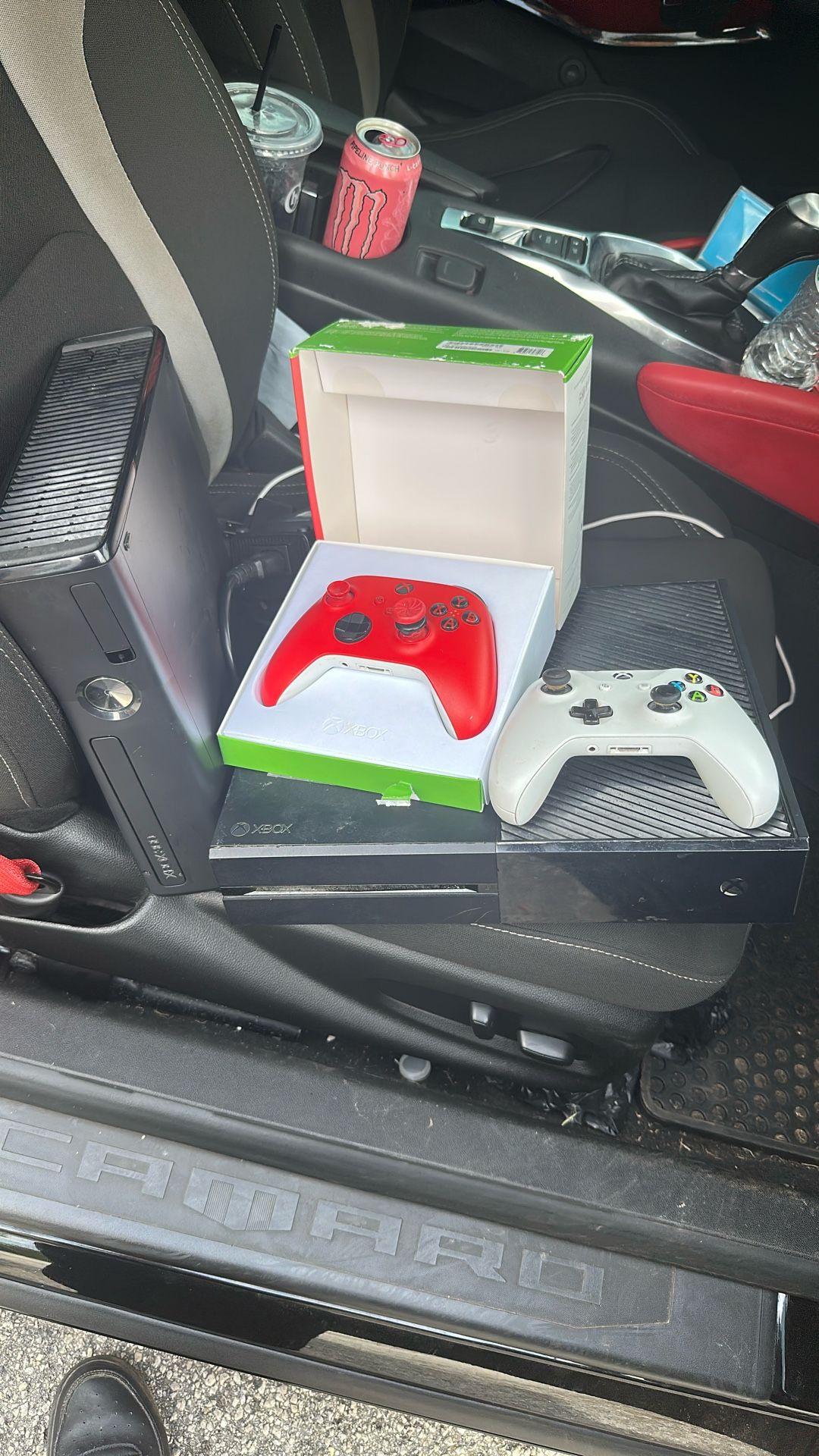 Xbox 360 And Xbox 1 With Controllers