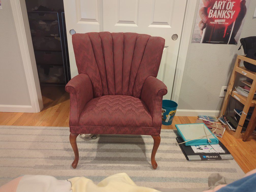 Red Vintage Arm Chair