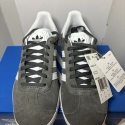 Adidas Gazelle Shoes Size M 5/W 6 Gray Brand New In Box 