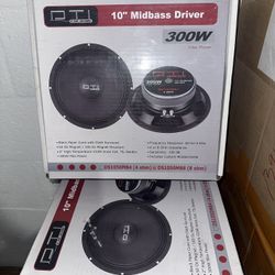 DTI Car Audio DTIDS1050MB8 10-Inch Midbass Driver with 8 Ohm Impedance