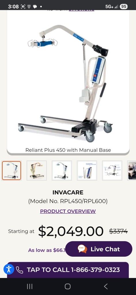 Invacare Lift With Base Extra Battery