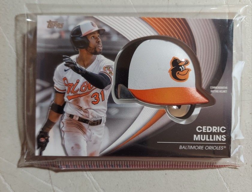 Cedric Mullins 2022 Topps Commemorative Batting Helmet Card And Two Rookie Cards...!!