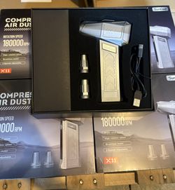 180K RPM Super Power Electric Air Duster - Rechargeable Cordless Blower, 3-Gear Adjustable Cleaner for Keyboard, Car, Home & Outdoor - Canned Air Alte