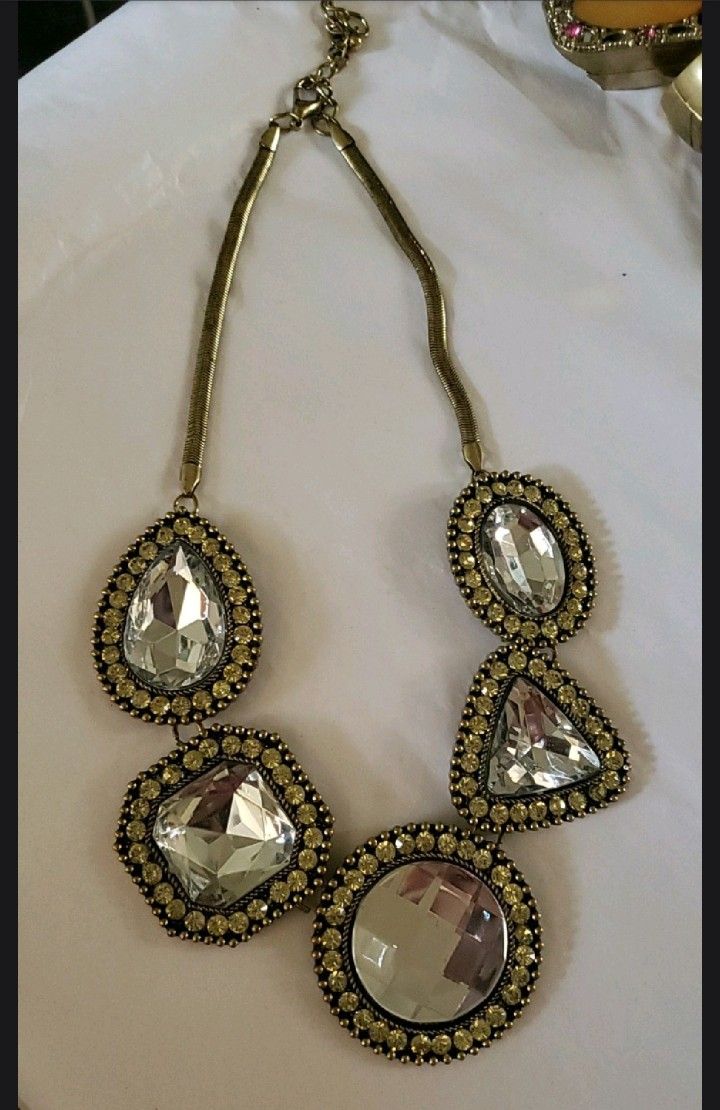 Vintage Antique Gold Tone Flat Chain W/ Lobster Closure & Extended Chain Necklace 