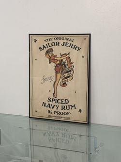 The original sailor, Jerry spiced navy rum poster