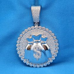 Moissanite 2.84 ctw Money Bag Pendant 