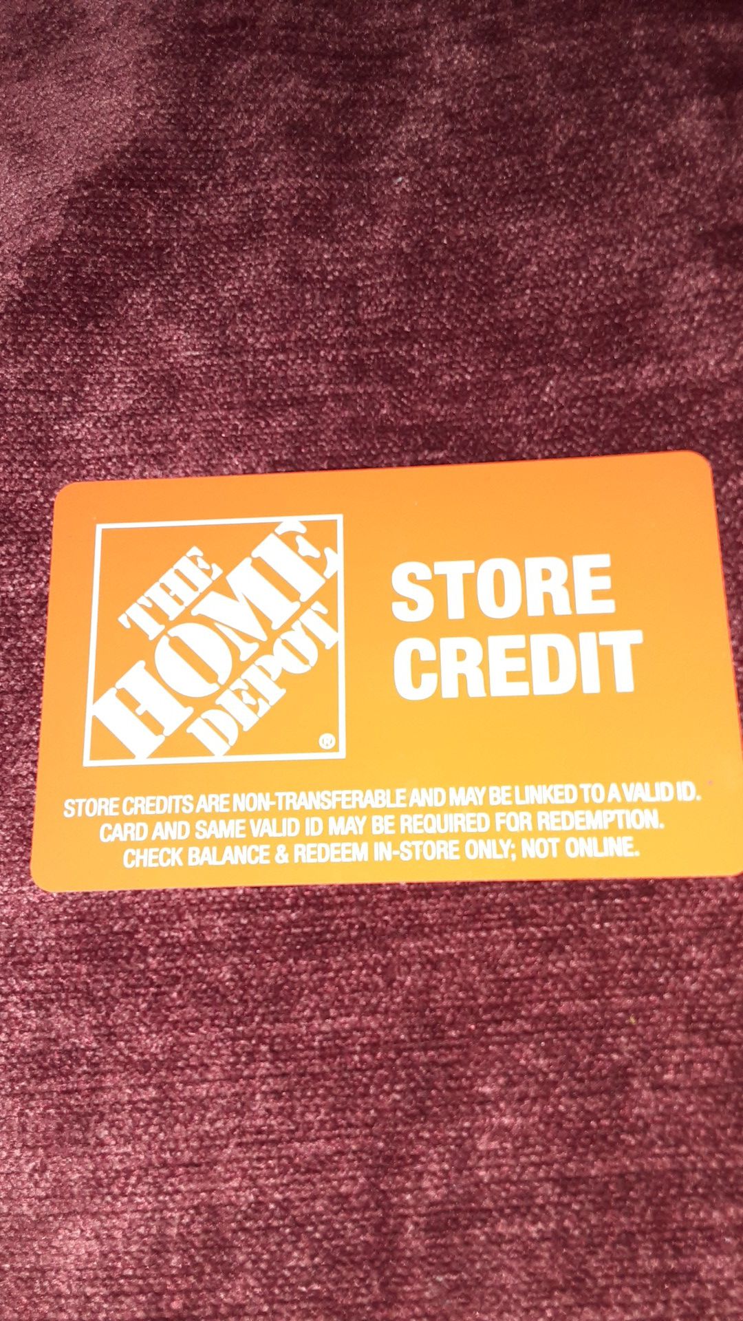 HD in-store credit