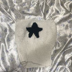 Cute Handmade Star Knit Top