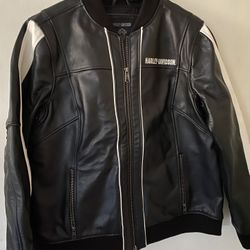 Womens Harley Davidson Leather Jacket Size 2XL