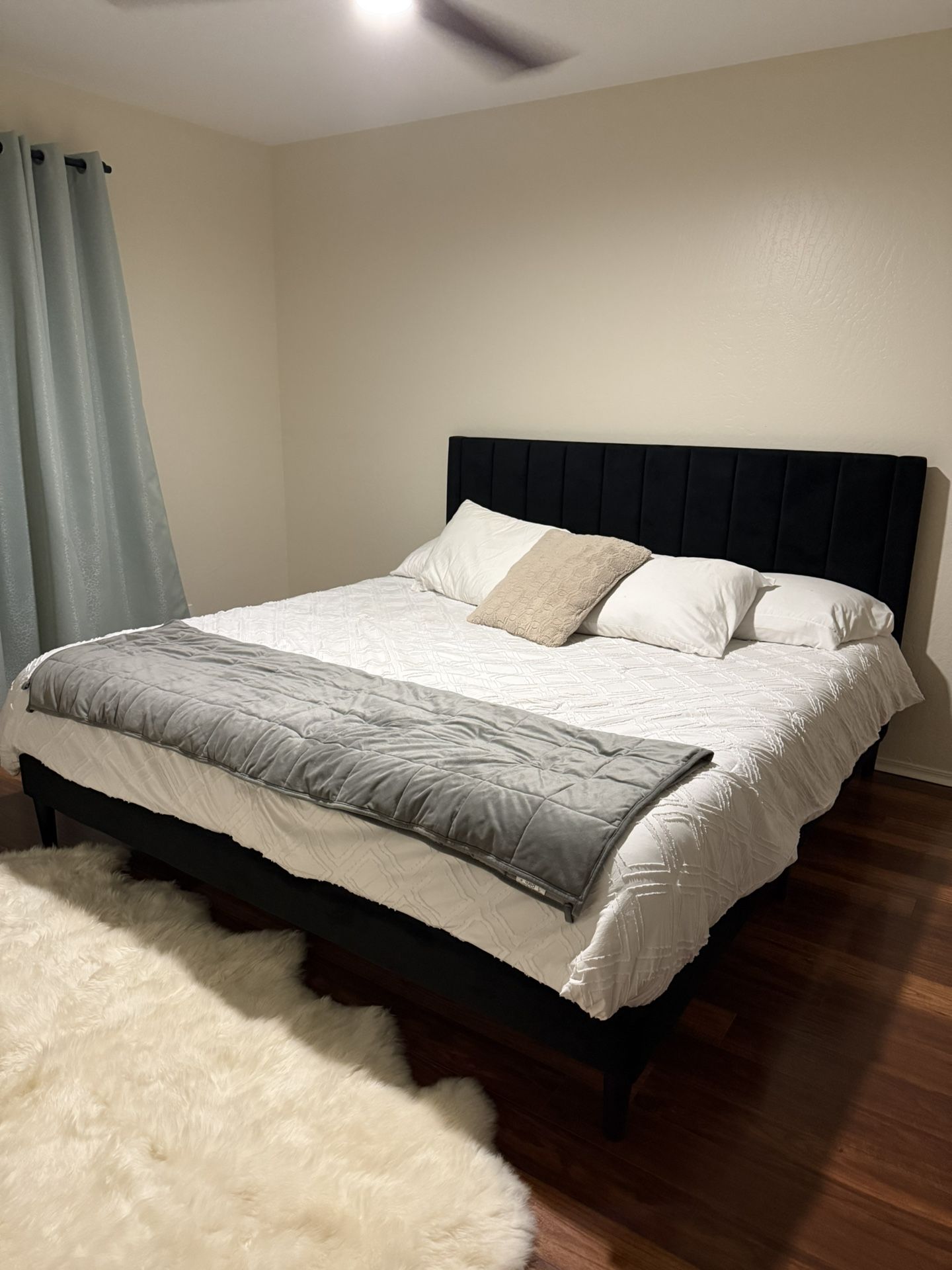 Black Velvet Bed Frame - King