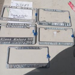 Vintage Volkswagen Porsche Audi License Plate Frames Parts 