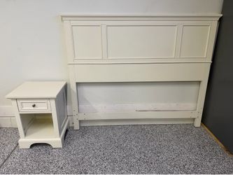 Headboard and nightstand