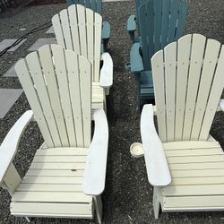6x Adirondack Chairs With Cup holder - poly