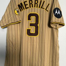 JACKSON MERRILL San Diego Padres Jersey-TAN