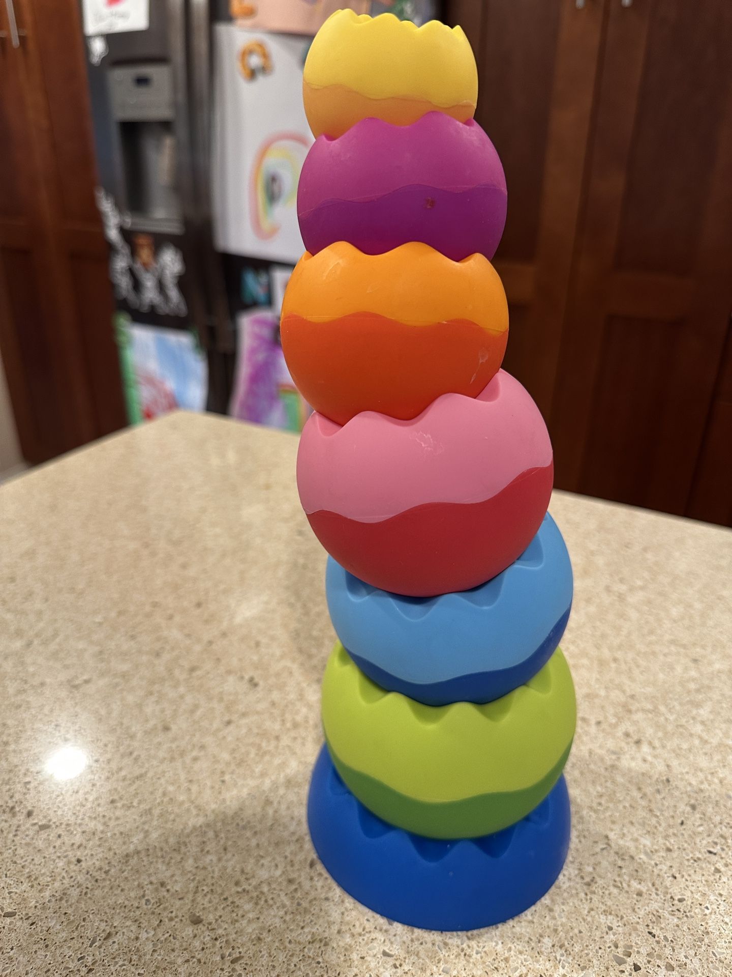 Fat Brain Toys Tobbles Neo stacking and balancing toy Infant Baby Educational Toy