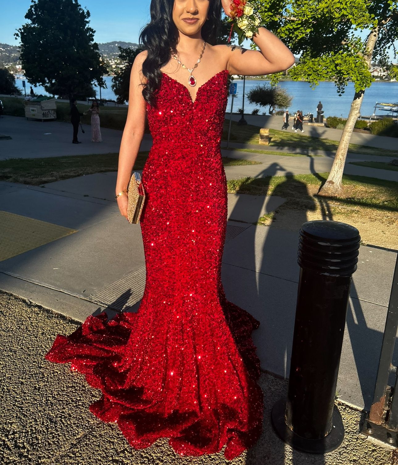 Red Prom dress