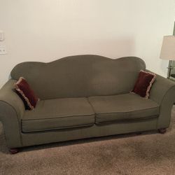 For Sale: Dark Green Sleeper Sofa 