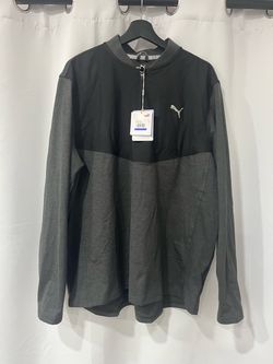 Puma Golf Cloudspun Stealth 1/4 Zip Pullover Black Heather 597588-01 Mens NWT XL