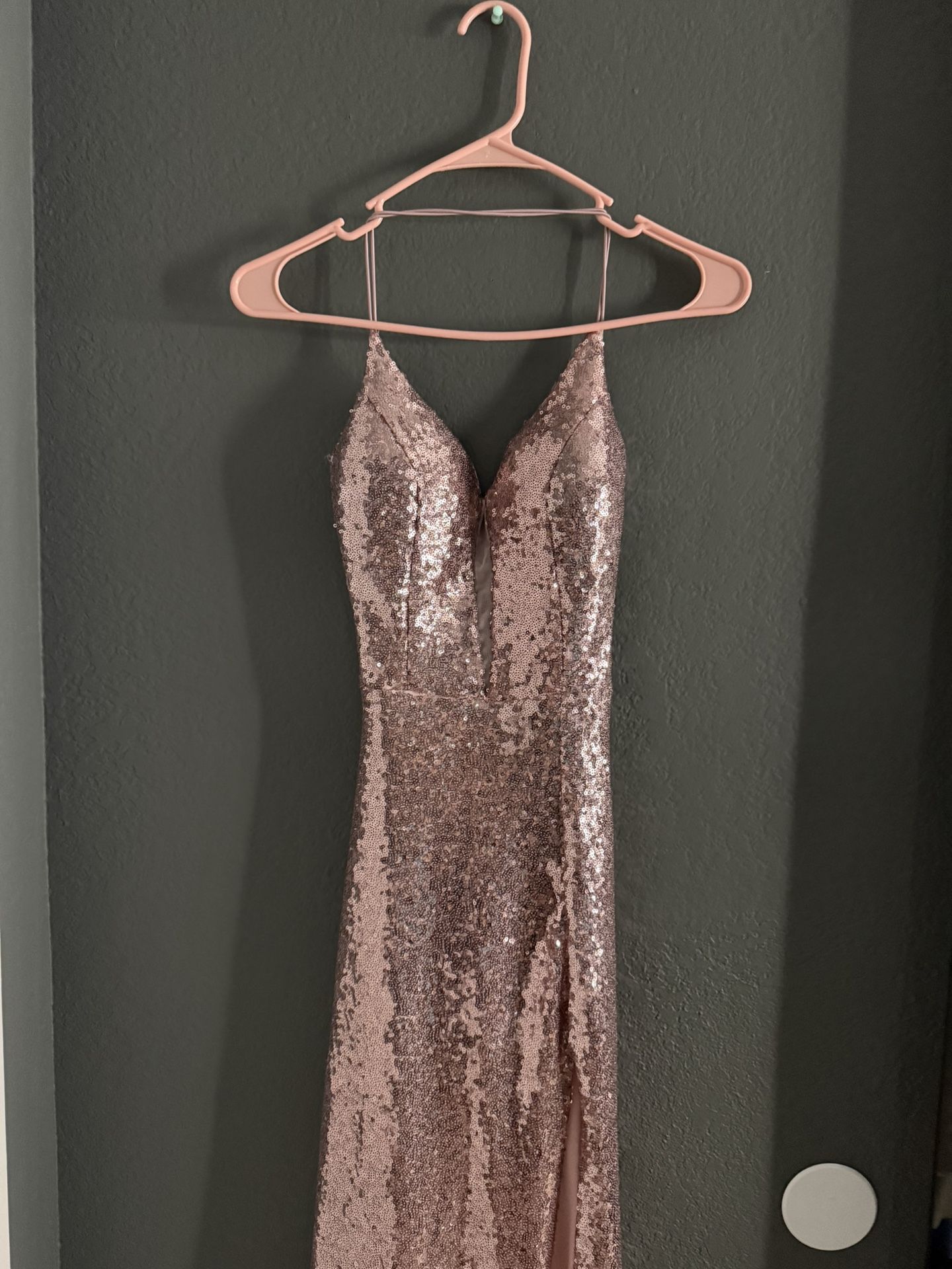 Pink Sparkly Prom Dress 