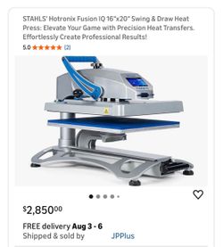 STAHLS' Hotronix Fusion IQ 16"×20" Swing & Draw Heat Press: