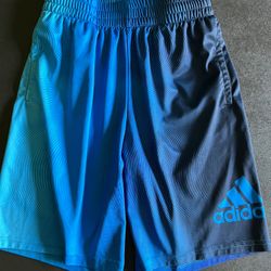 Boys adidas Size 10/12 Blue Shorts With Drawstring