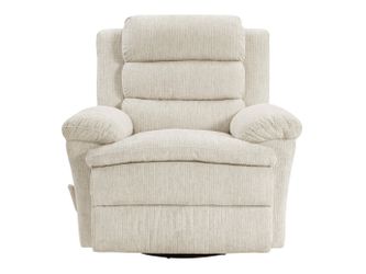 Oxford Beige Swivel Glider Reclining Chair