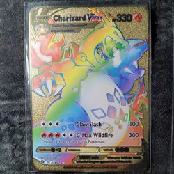Metal Charizard Pokemon Card 