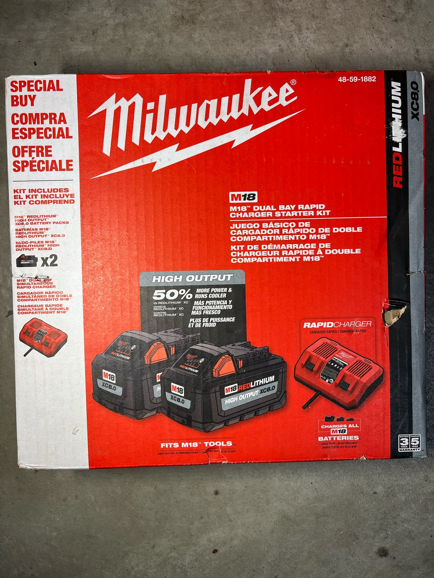 Milwaukee 8.0 Batteries And Dual Rapid Charger 