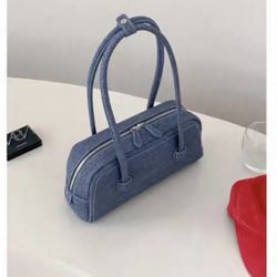 FASHION EMORRIN denim bowling bag women's Korean version