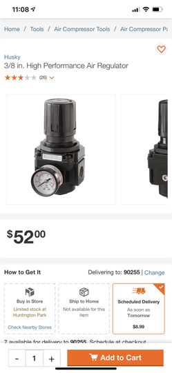 Néw Husky 3/8 Air Regulator ! High Performance