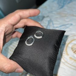 Lab Diamond Hoop Earrings