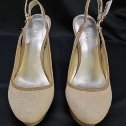 Guess slingback closed to wedges size 9.5