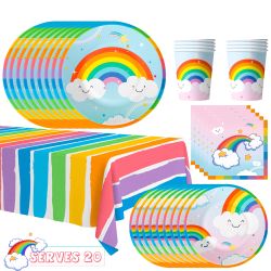 Serves 20 Painbow Party Supplies 