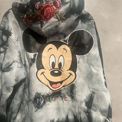 Civil Regime Marble Mickey Cozy Hoodie Large