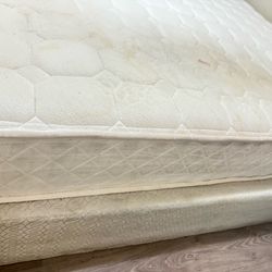 Queen Mattress and wooden frame