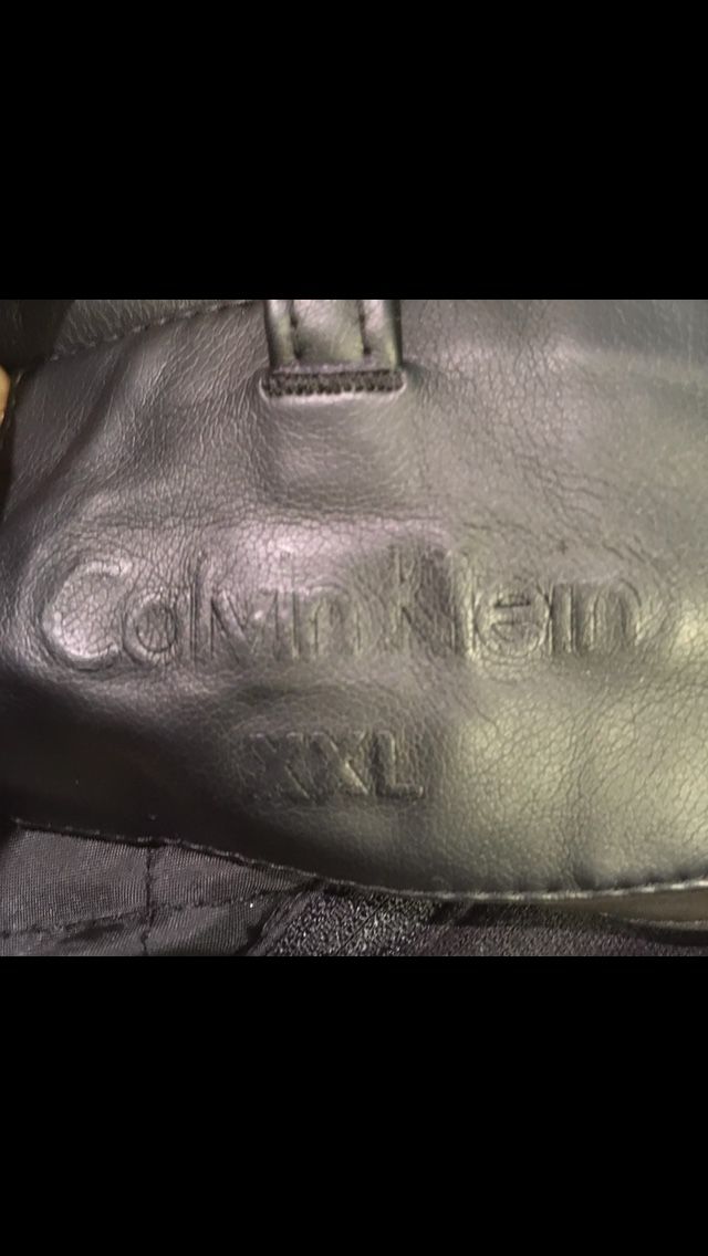 Calvin Klein adult 2Xl leather hoodie jacket