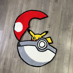 Custom Rug Pokemon Pikachu 
